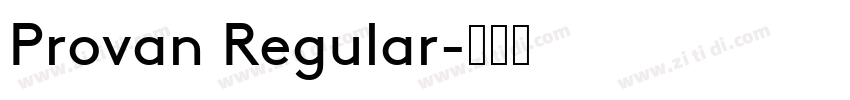 Provan Regular字体转换